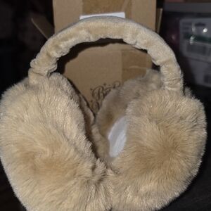 Source Unknown Plush Faux Fur Ear Muffs - Tan